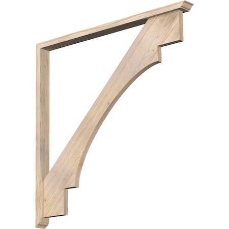 Merced Traditional Smooth Bracket W/ Offset Brace, Douglas Fir, 3 1/2W X 48D X 48H